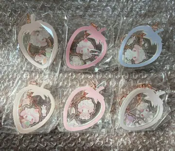 마이멜로디 화이트 딸기 티타임 아크릴 키링 컴플리트