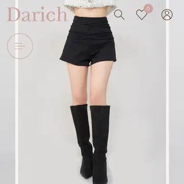 Darich 더블 크로스 벨트 숏팬츠 블랙 BLK