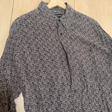 구제 의류 BELLISSIMO 기하학 패턴 긴팔 셔츠