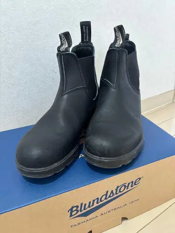 Blundstone 블랙 사이드 고어 부츠
