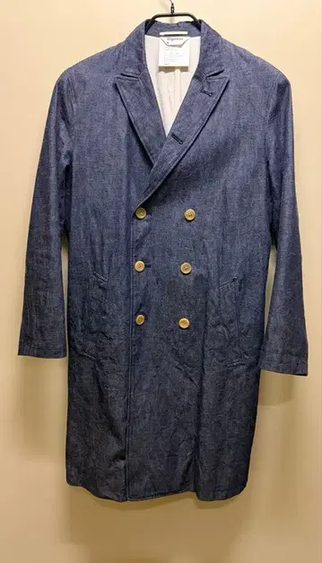 digawel 4 디가웰 클래시컬 더블 브레스티드 데님 코트