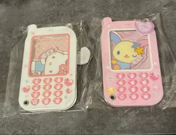 [ 산리오 ] 키티 & 우사하나 핸드폰형 아크릴 키링