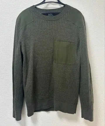 [ 새상품급 ] A.P.C. 니트 스웨터 카키 남성용 XS