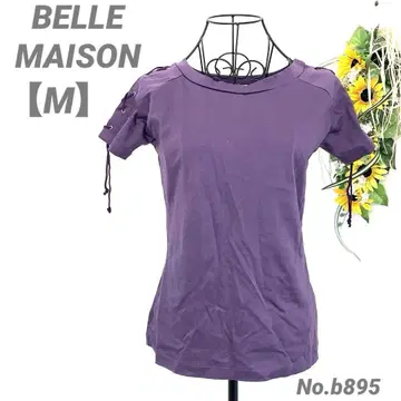 벨메종 BELLE MAISON 반팔 상의 M 보라색 팔 리본