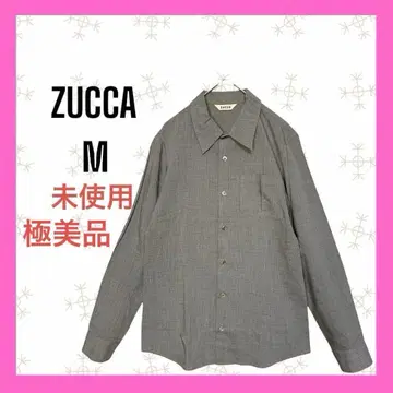 컨디션 최상 [zucca] 레귤러 카라 긴팔 그레이 심플 비즈니스