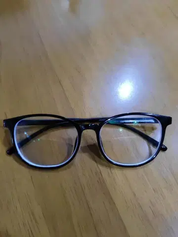 PC 안경 블랙 프레임 투명 렌즈