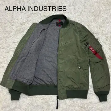 [ 알파인더스트리 ] MA-1 플라이트 자켓 블루종 카키 L