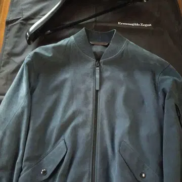 Ermenegildo Zegna 다크 블루 스웨이드 자켓 48 사이즈