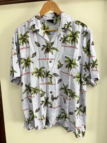 후지이 카제 TERN RECORDS 하와이안 셔츠 반팔 야자수 패턴