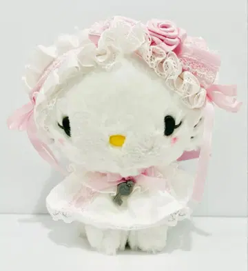 챠미키티 마스코트 홀더 화이트 프릴 디자인 산리오