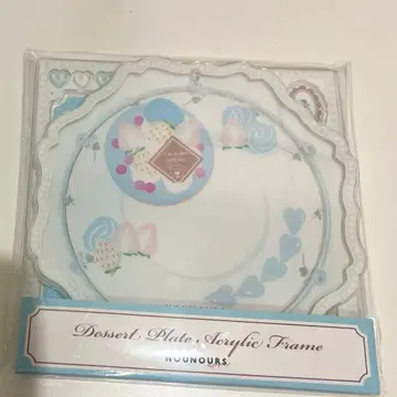 후쿠야 디저트 플레이트 아크릴 프레임 화이트 스트로베리