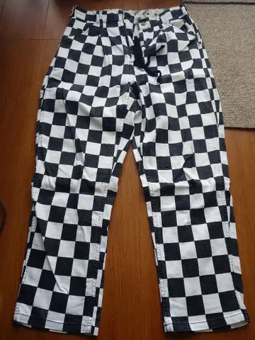 체크 팬츠 화이트 블랙 격자 벤 데이비스 y2k 스트릿