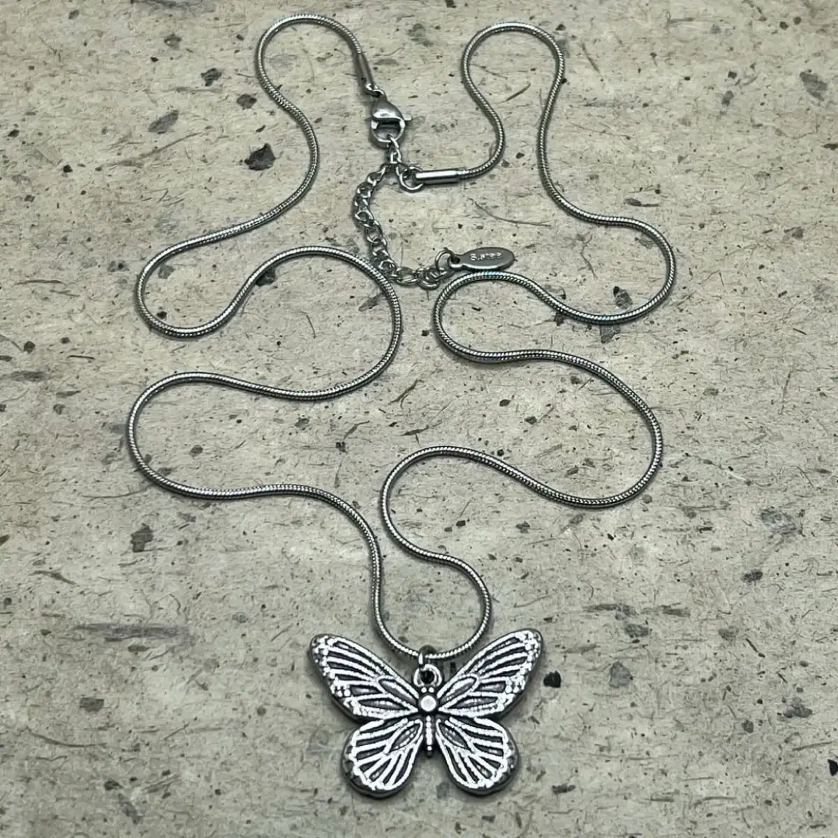 Needles Papillon Butterfly Necklace Silver | Bunjang Global