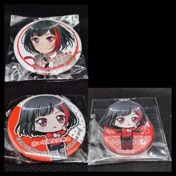 뱅드림 빨간 깃털 아크릴 스탠드 캔뱃지 미타케 란