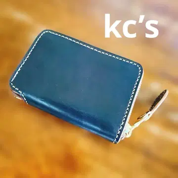 미니 지갑 라운드 지퍼 카우하이드 소가죽