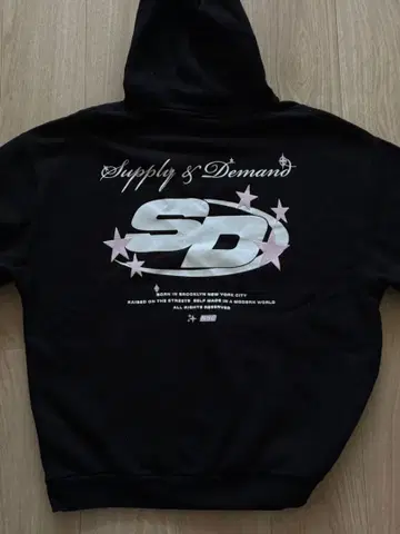 Supply & Demand 블랙 후드티 L 사이즈