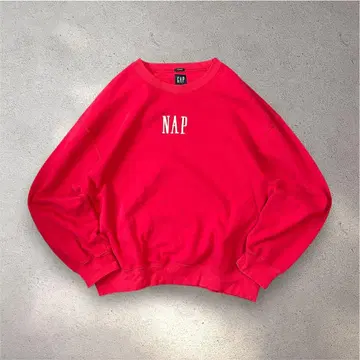 GAP NAP 자수 맨투맨 레드 빨간색