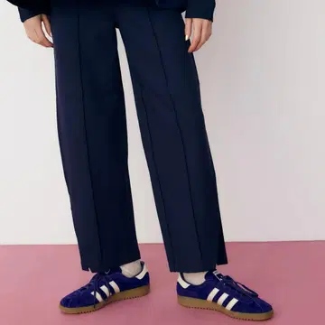 HeRIN.CYE Ponte 슬릿 팬츠 네이비