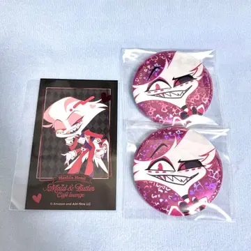 트레이딩 홀로그램 캔뱃지 해즈빈 호텔 엔젤 더스트 팝업