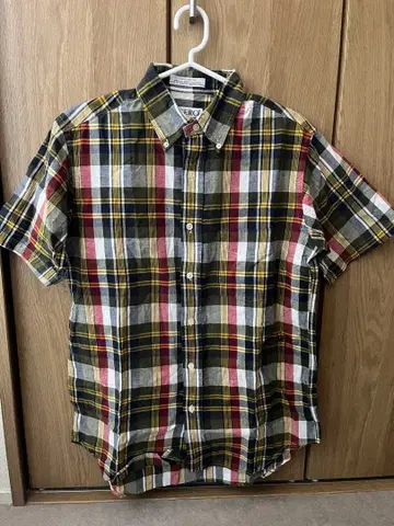 세로 반팔 셔츠 버튼 다운 15 1/2