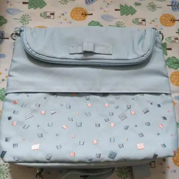 펠리시모 스카이블루 2-way 자수 백팩 숄더 백