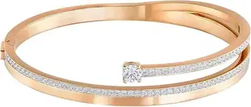 Swarovski 뱅글 핑크 골드