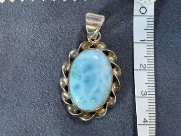 라리마 오벌 펜던트 실버제