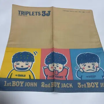 1983년 쇼와 레트로 TRIPLETS 3J 손수건 면 100% 코쿠요
