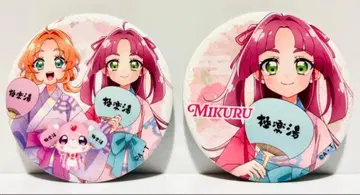 아케치 안나 고바야시 미쿠루 포치타 세트 캔뱃지 극락탕 탄프리