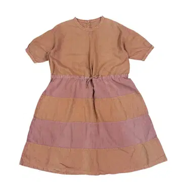 비스크 바이 네스트로브 린넨 퍼프 슬리브 반팔 셔츠 원피스