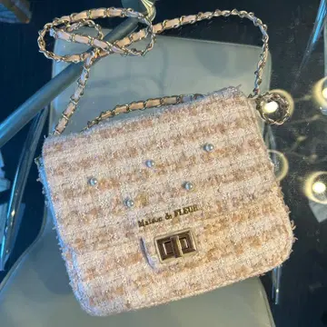 Maison de FLEUR 트위드 미니 숄더백