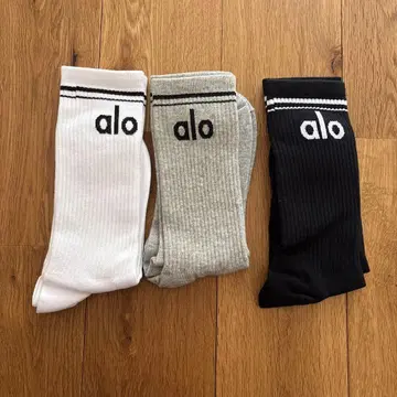 alo 리브 삭스 세트 3켤레 요가 삭스
