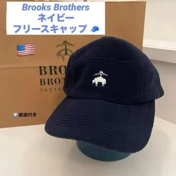 Brooks Brothers 네이비 플리스 캡 1818 자수