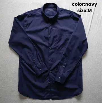 유니클로 +J Uniqlo 브로드 셔츠 M 네이비 질 샌더 네이비 컬러
