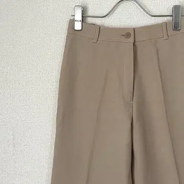 와이드 팬츠 슬랙스 센터 프레스 모 100% 심플 안감 부착