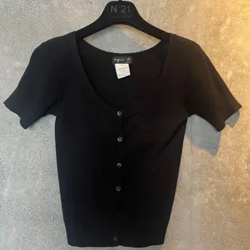 아그네스 베 (agnes b.)의 블랙 리브 니트 가디건