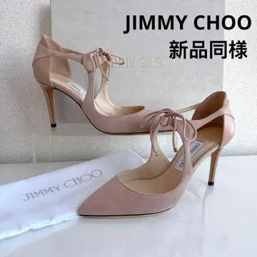 새상품급 지미추 리본 스트랩 포함 하이힐 펌프스 샌들