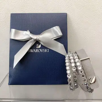 스와로브스키 팔찌 3연 파워 컬렉션 스웨이드 라이트 그레이