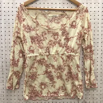 로맨틱 보헤미안 구제 의류 Talassio 시어 오프숄더 상의