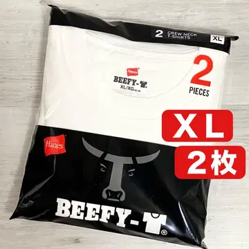 Hanes BEEFY 비피 티셔츠 반팔 XL 화이트 2장 세트