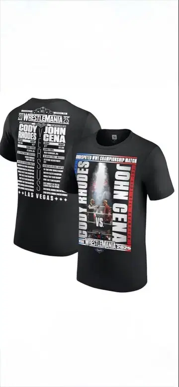 M 사이즈 WWE T셔츠 레슬매니아 코디 로즈 존 시나