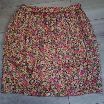 ESTNATION bis 꽃무늬 플레어 타이트 스커트