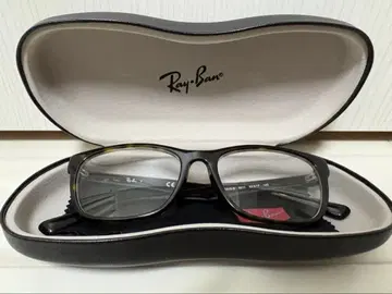 Ray-Ban 스퀘어 프레임 안경 케이스 포함