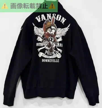 *VANSON x 크로우즈 데스래빗 자수 맨투맨 지퍼 자켓 L