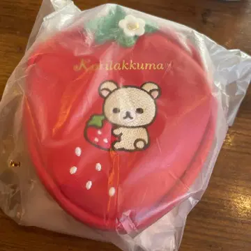 [ 미개봉 새상품 ] 토치기 딸기 대사 10주년 체인 포함 미니 파우치