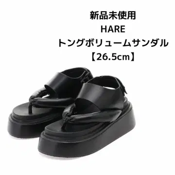 새상품 HARE 통굽 롱 볼륨 샌들 남성용 M 사이즈 블랙