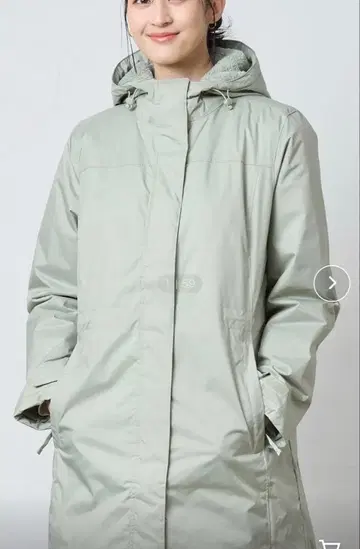 LLBean 후드 부착 아우터 라이트 그레이