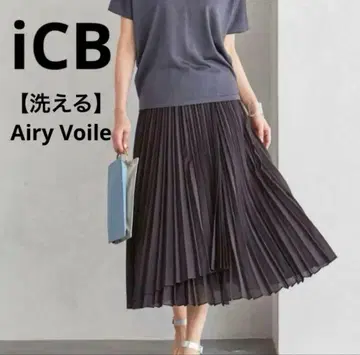 새상품급 ICB 아코디언 플리츠 스커트 비대칭 온워드 카시야마 23구