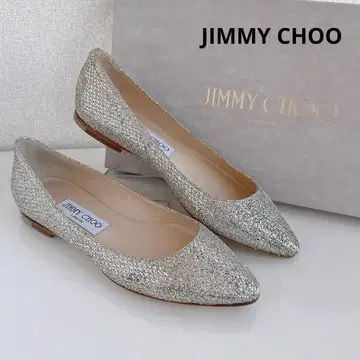지미추 글리터 라메 플랫슈즈 펌프스 발레리나 미사용