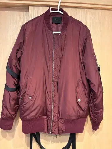 버건디 MA-1 봄버 자켓
